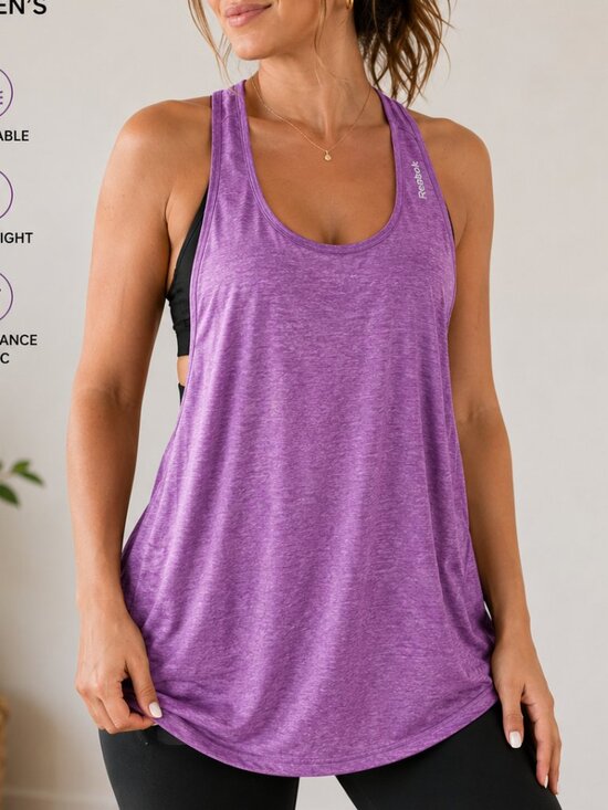 Reebok Tops - Reebok Women's Purple Racerback Athletic Tank Top XL Lightweight Workout Gym